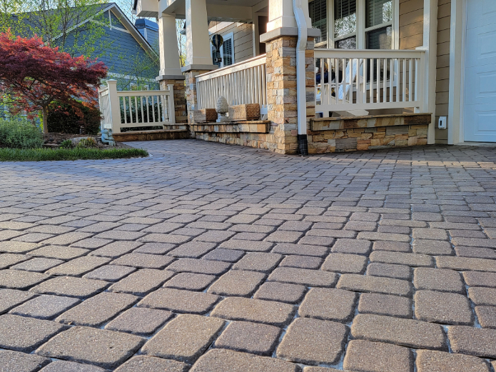 Brick Paver Driveway Restoration in Asheville, NC